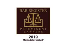 Bar Register | Preeminent Lawyers | Martindale-Hubbell 2019