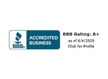 BBB | Accredited Business | BBB Rating: A+ | As of 6/4/2020 | Click For Profile